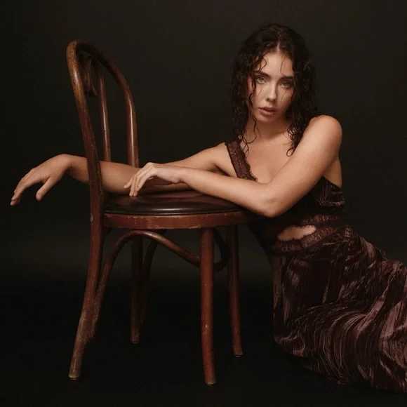 ZARA ~ ✨Viral ✨~ VELVET LACE MIDI DRESS - Picture 8 of 17